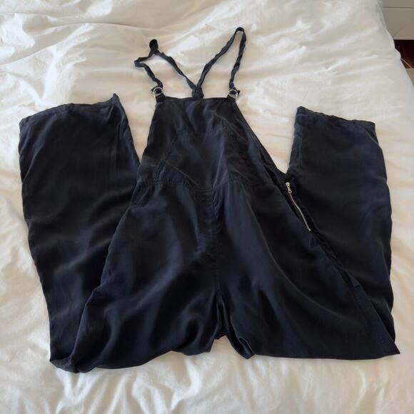 Alexander Wang Pants - Alexander Wang Black Silky Linen Jumpsuit Size 2